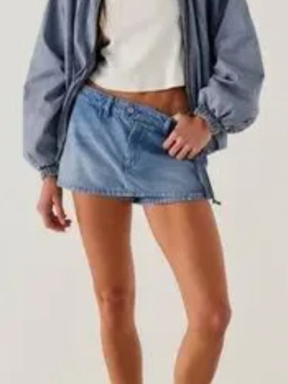 We The Free (Free People) Emmy Denim Wrap Skort